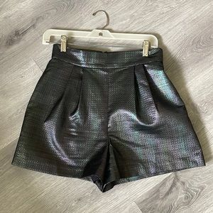 Anthropologie Metallic Shorts